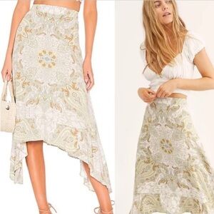 Free people assymetrical skirt, size 6